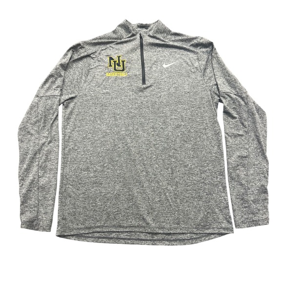 Nike Other - Nike Dri-FIT Mens M NU Basketball Quarter Zip Pullover Grey Space Dye Heather